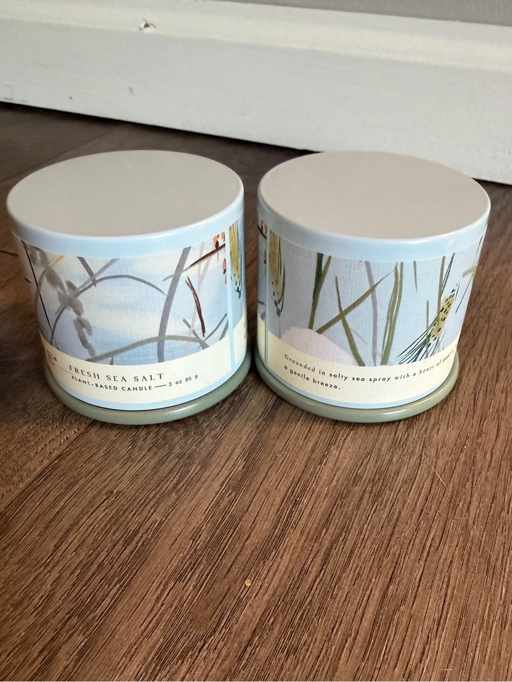 Illume set of 2 Demi Vanity Tin Soy Candle FRESH SEA SALT 3oz each New